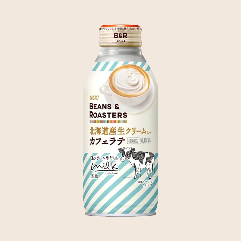 UCC BEANS & ROASTERS 北海道産生クリーム入りカフェラテ リキャップ缶375g