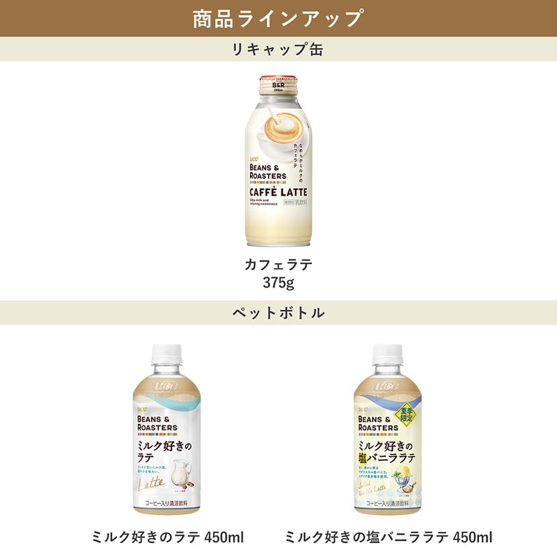 【アウトレット】＜ケース＞ UCC BEANS & ROASTERS ミルク好きの塩バニララテ PET450ml×24本