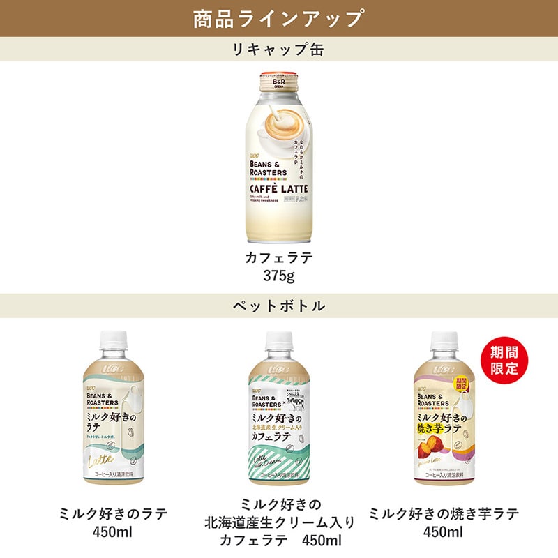 【アウトレット】UCC BEANS & ROASTERS ミルク好きのラテ PET450ml