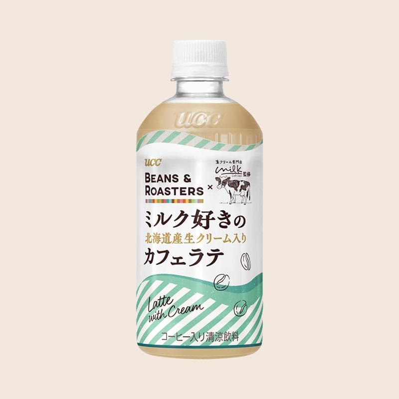 【アウトレット】UCC BEANS & ROASTERS ミルク好きの北海道産生クリーム入りカフェラテ PET450ml
