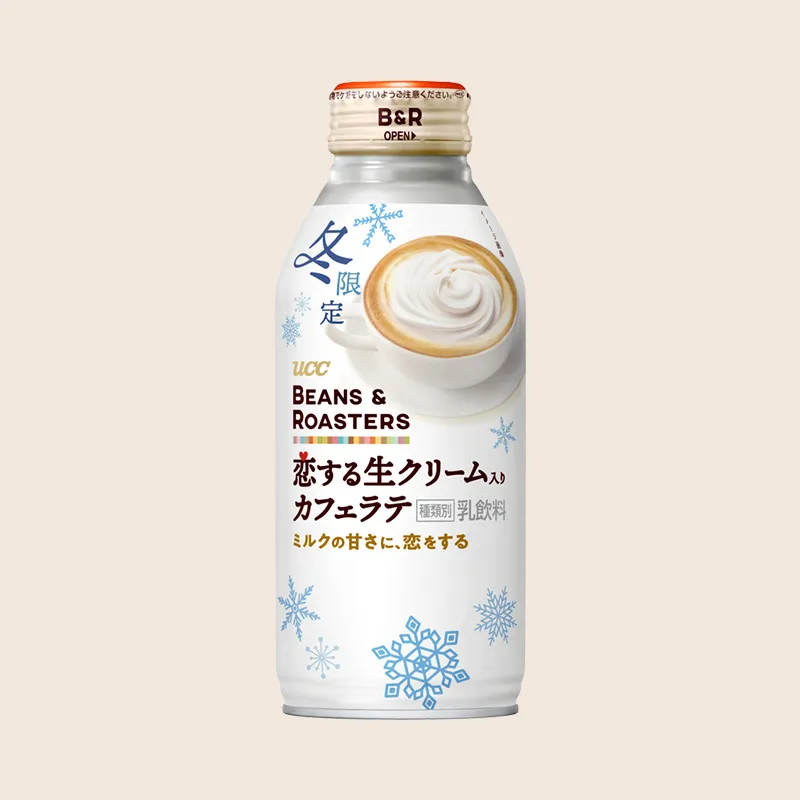 【期間限定】UCC BEANS & ROASTERS 恋する生クリーム入りカフェラテ リキャップ缶375g