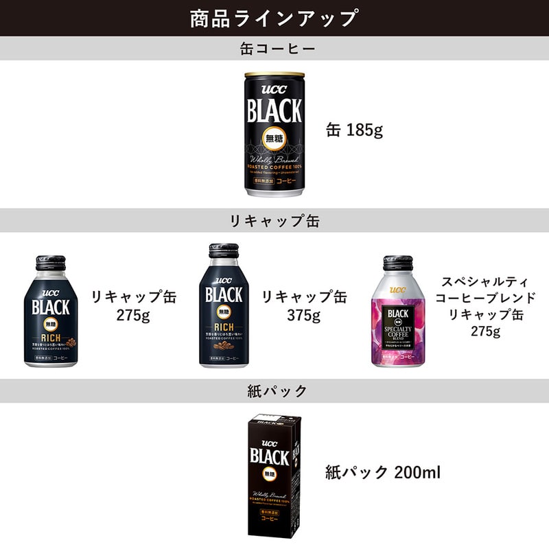 UCC BLACK無糖 スペシャルティコーヒーブレンド リキャップ缶275g