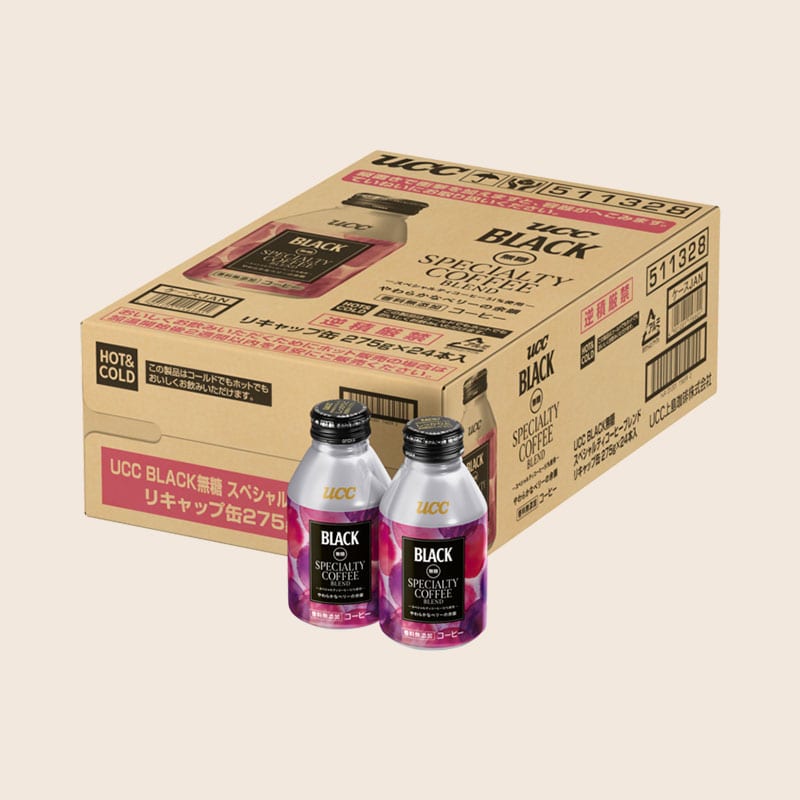 【ケース】UCC BLACK無糖 スペシャルティコーヒーブレンド リキャップ缶275g×24本