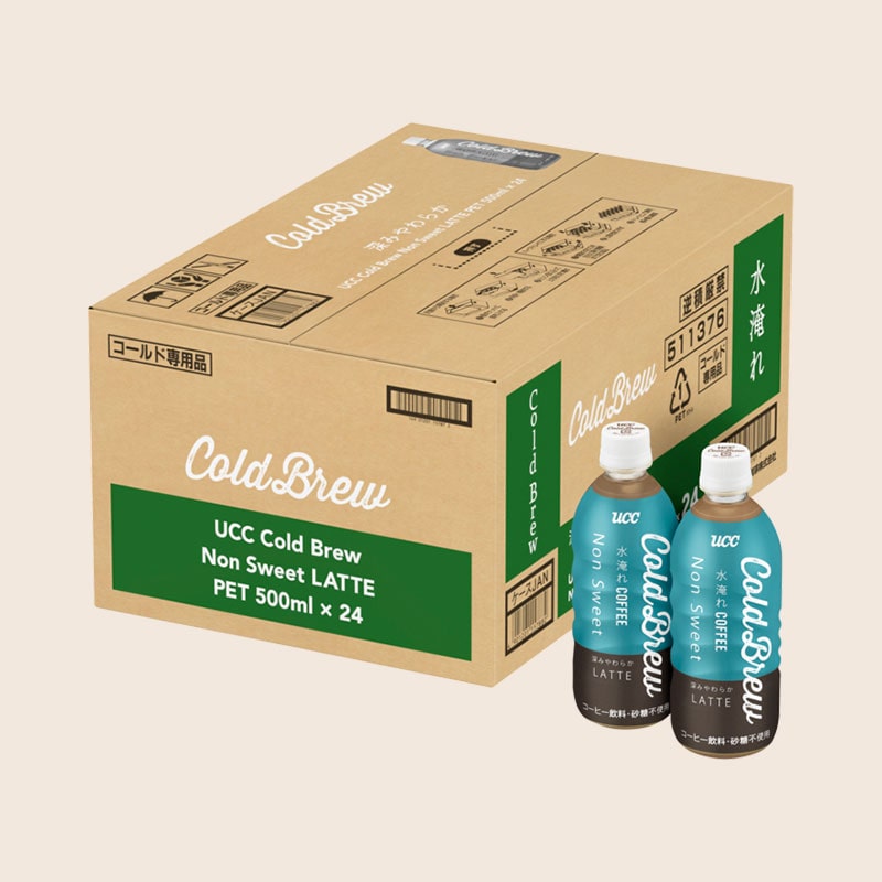 【アウトレット】＜ケース＞UCC Cold Brew Non Sweet LATTE PET500ml×24本