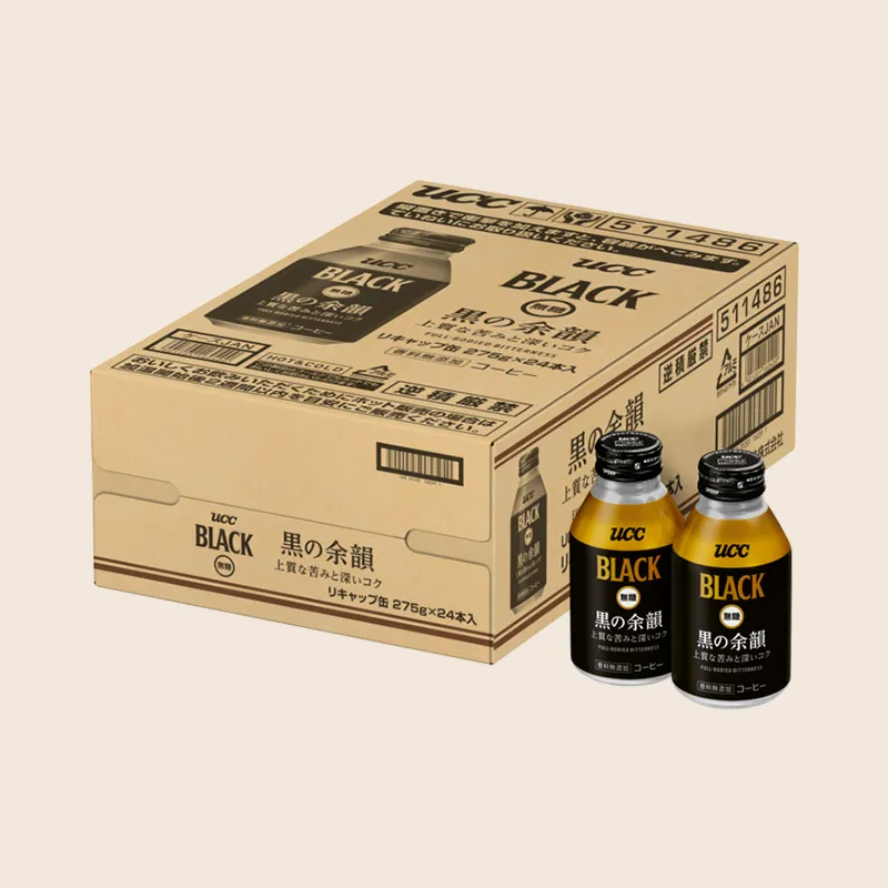 【9/14まで40%OFF】＜ケース＞UCC BLACK無糖 黒の余韻 リキャップ缶275g×24本