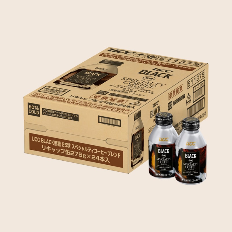 【ケース】UCC BLACK無糖 スペシャルティコーヒーブレンド リキャップ缶275g×24本（25年秋冬）