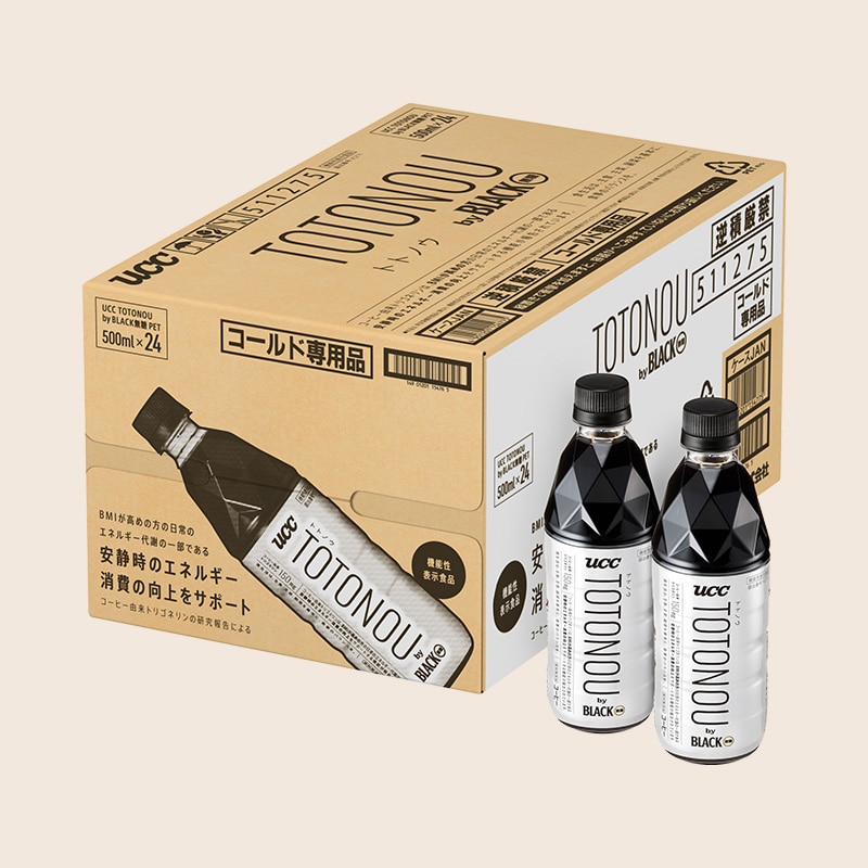 【ケース】UCC TOTONOU by BLACK無糖 PET500ml×24本