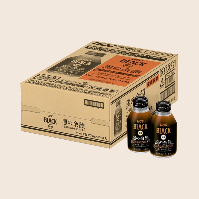 【アウトレット】55%OFF！＜ケース＞UCC BLACK無糖 黒の余韻 リキャップ缶275g×24本