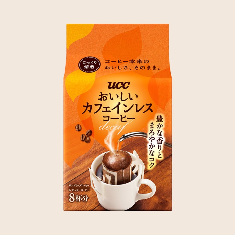 UCC おいしいカフェインレスコーヒー ワンドリップコーヒー 8杯分