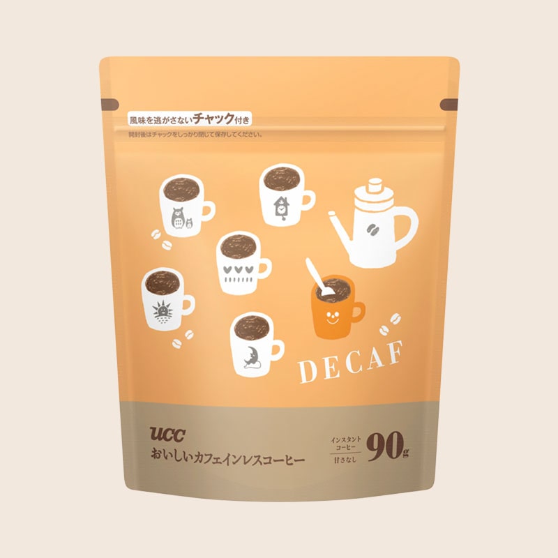 【EC限定】 UCC おいしいカフェインレスコーヒー 袋 インスタントコーヒー 90g
