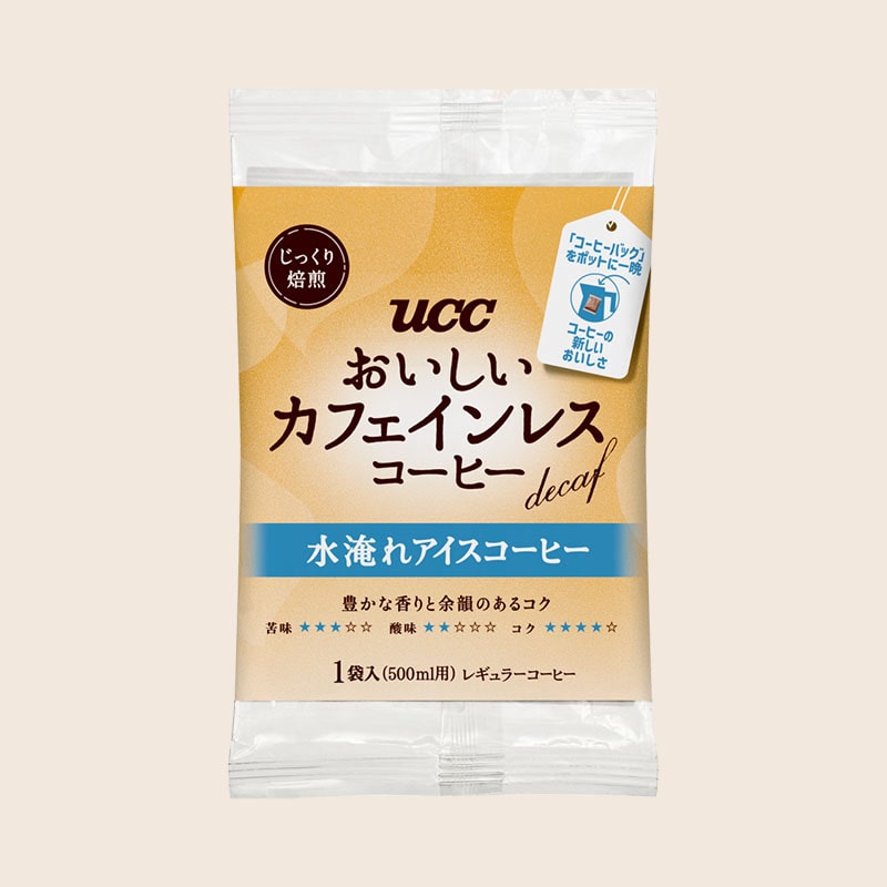 UCC おいしいカフェインレスコーヒー コーヒーバッグ 水淹れアイスコーヒー 4袋