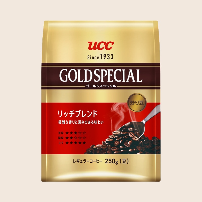 UCC ゴールドスペシャル 炒り豆 リッチブレンド 250g（豆）