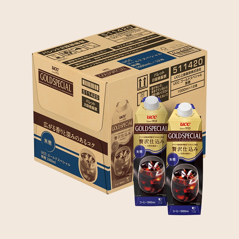 【ケース】UCC ゴールドスペシャル アイスコーヒー 無糖 1000ml×12本