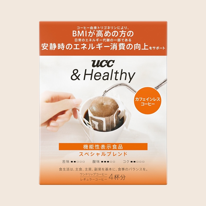 UCC &Healthy スペシャルブレンド ワンドリップコーヒー 4杯分（カフェインレス）