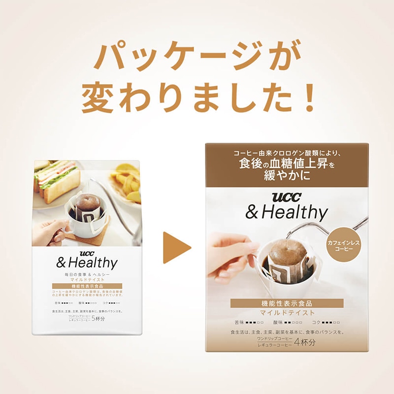 UCC &Healthy マイルドテイスト ワンドリップコーヒー 4杯分（カフェインレス）