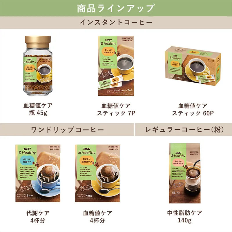 【定期初回1000円OFF】UCC &Healthy スティックコーヒー おいしい血糖値ケア 60杯分