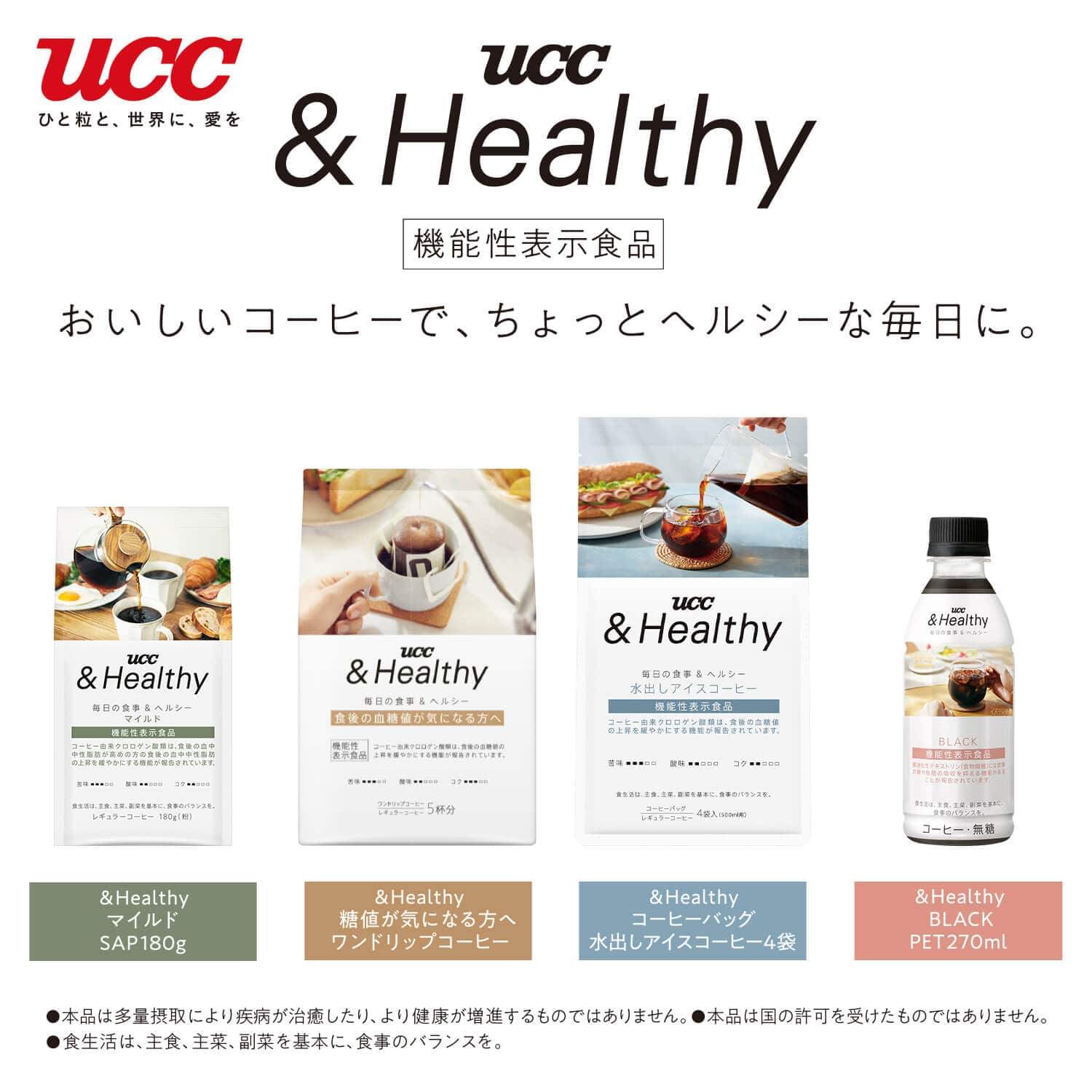 【アウトレット】UCC &Healthy BLACK PET270ml