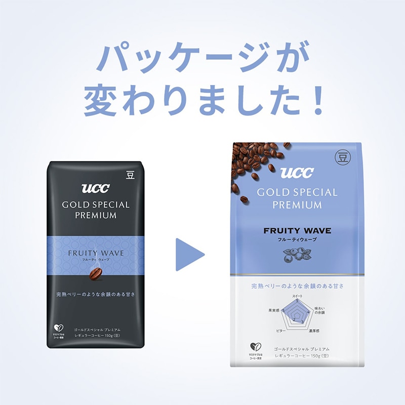【アウトレット】UCC GOLD SPECIAL PREMIUM 炒り豆 フルーティウェーブ 150g （豆）