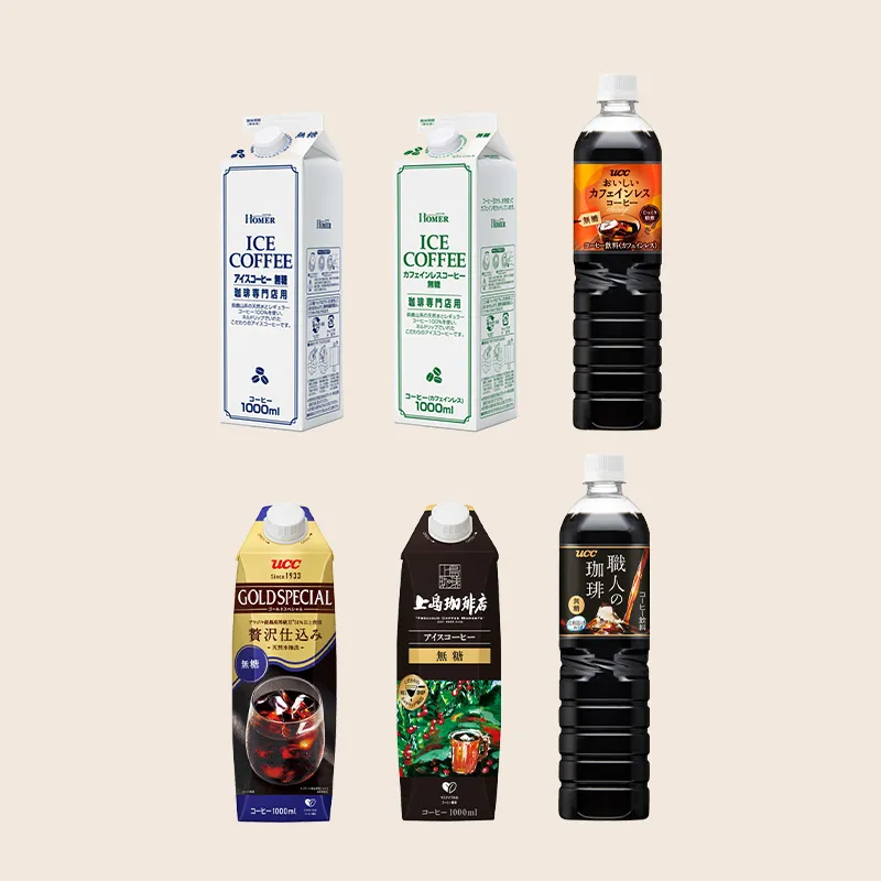 UCC 無糖コーヒー ファミリーサイズ お試しセット(PET/紙パック)