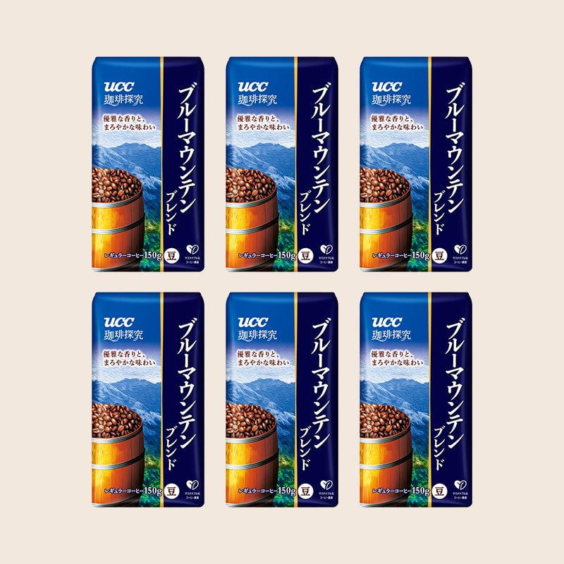 UCC 珈琲探究 ブルーマウンテンブレンド 炒り豆 0.9kg(150g×6個)