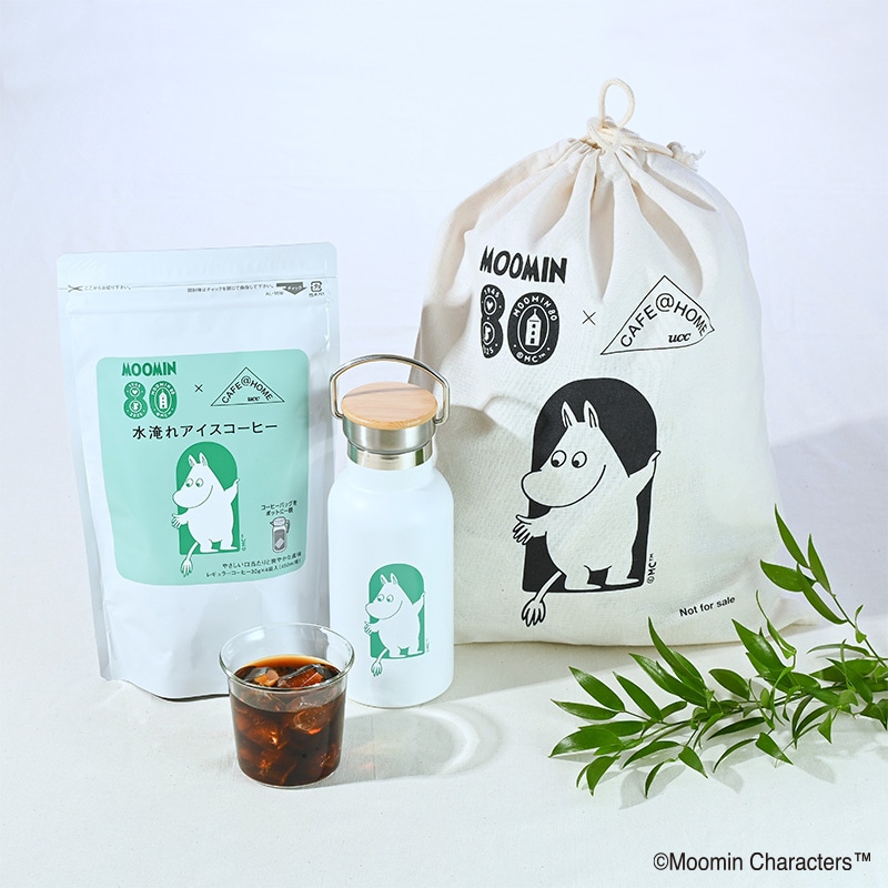 【数量限定】CAFE@HOME ムーミン水淹れアイスコーヒー&ステンレスボトル＆巾着セット（80周年デザイン）