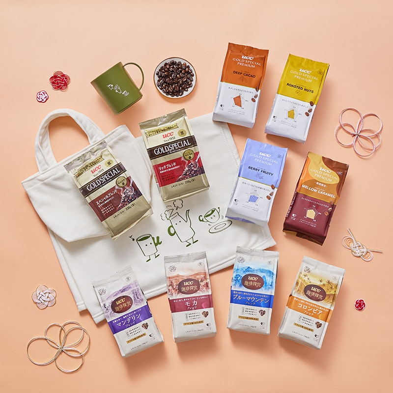 【UCC公式通販限定】コーヒー福袋2026＜豆＞オリジナルバッグ入りブランケット＆マグカップ付き