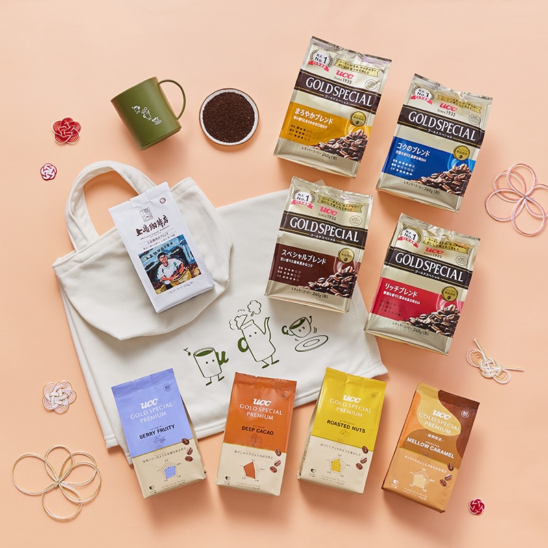 【UCC公式通販限定】コーヒー福袋2026＜粉＞オリジナルバッグ入りブランケット＆マグカップ付き