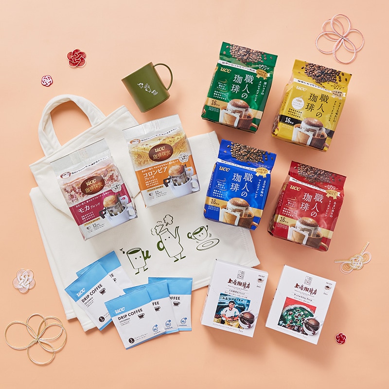 【UCC公式通販限定】コーヒー福袋2026＜ワンドリップ＞オリジナルバッグ入りブランケット＆マグカップ付き