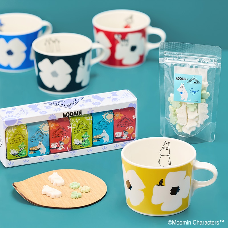【送料無料】＜選べる4種のマグ＞CAFE@HOME ムーミン谷 ゆかいな仲間セット 6杯分＆ムーミンシュガー＆マグセット