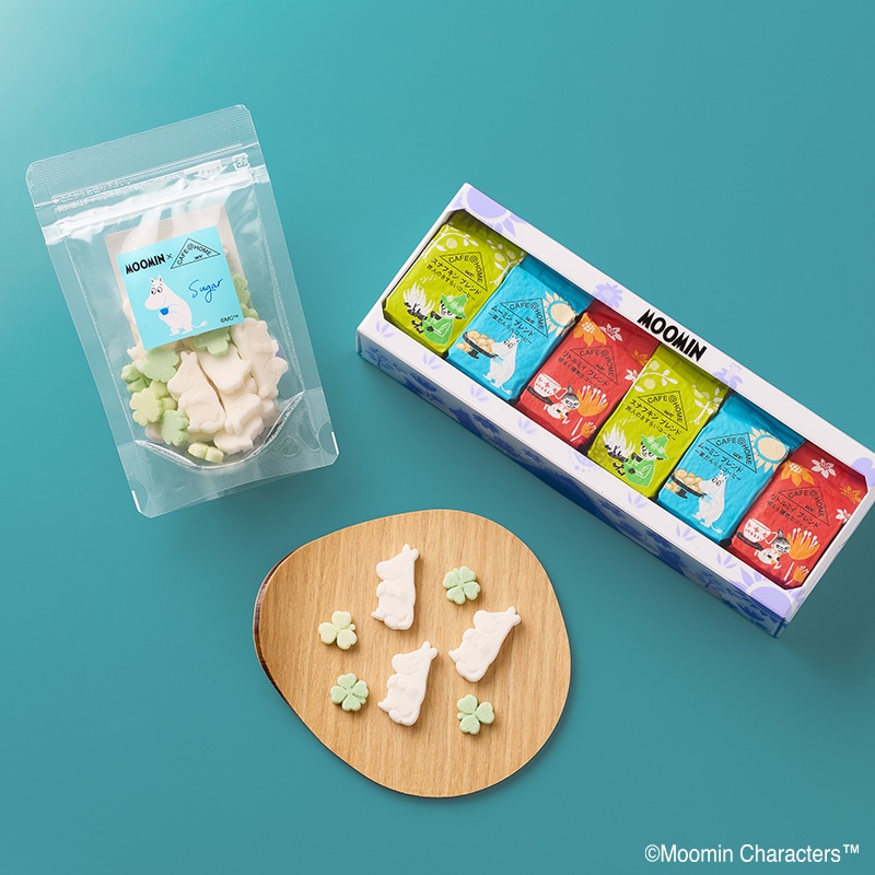 【送料無料】＜選べる4種のマグ＞CAFE@HOME ムーミン谷 ゆかいな仲間セット 6杯分＆ムーミンシュガー＆マグセット