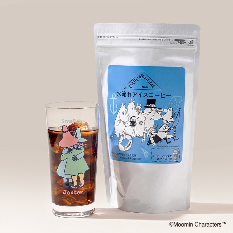 【数量限定】CAFE@HOME ムーミン谷 水淹れアイスコーヒー&ガラスロングタンブラー（ヨクサル&スナフキン）セット