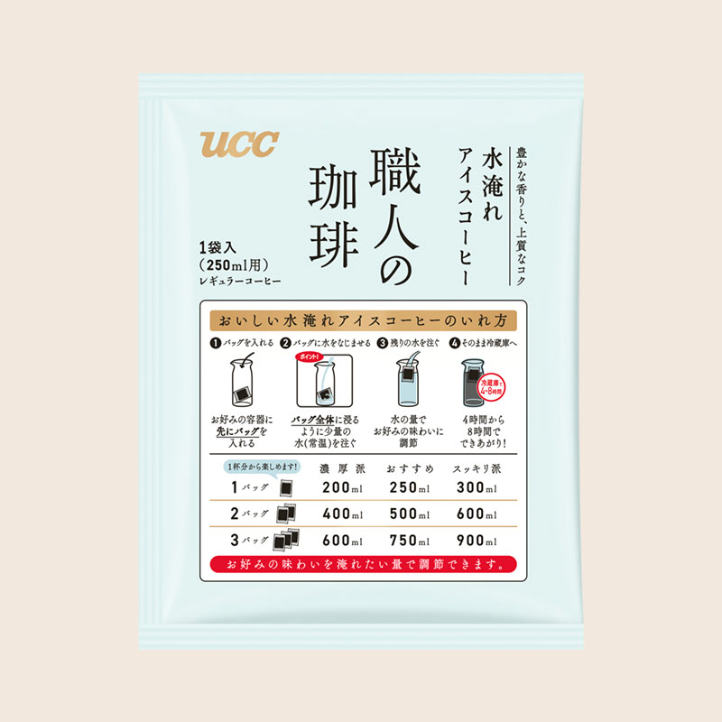 【限定価格9/14まで】UCC 職人の珈琲 コーヒーバッグ 水淹れアイスコーヒー 12袋×6個