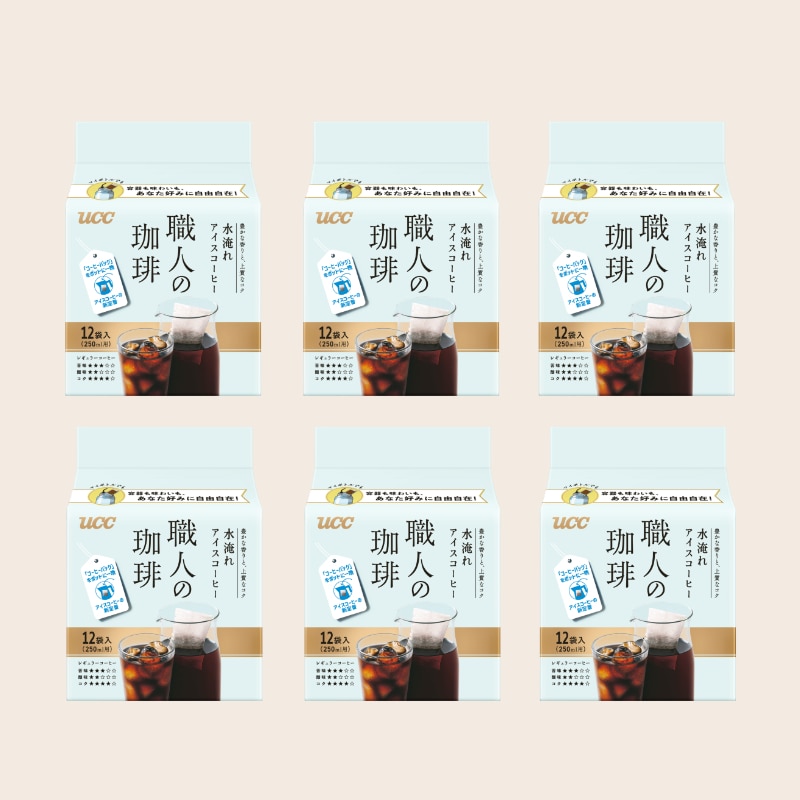 【限定価格9/14まで】UCC 職人の珈琲 コーヒーバッグ 水淹れアイスコーヒー 12袋×6個