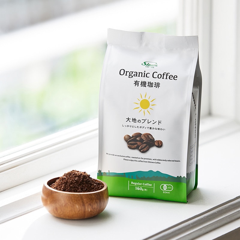 進和珈琲 オーガニックコーヒー 大地のブレンド 160g（粉）