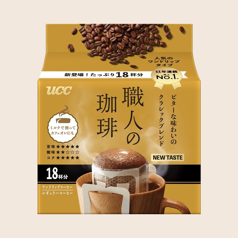 UCC 職人の珈琲 ワンドリップコーヒー ビターな味わいのクラシックブレンド 18杯分