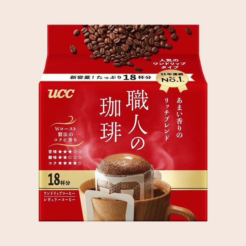 UCC 職人の珈琲 ワンドリップコーヒー あまい香りのリッチブレンド 18杯分