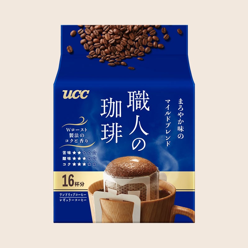 【アウトレット】UCC 職人の珈琲 ワンドリップコーヒー まろやか味のマイルドブレンド 16杯分