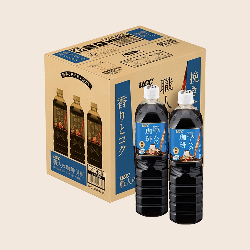 【ケース】UCC 職人の珈琲 低糖 PET900ml×12本