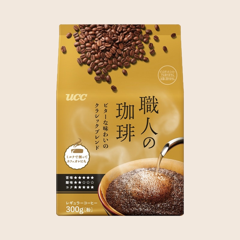 【アウトレット】UCC 職人の珈琲 ビターな味わいのクラシックブレンド 300g （粉）