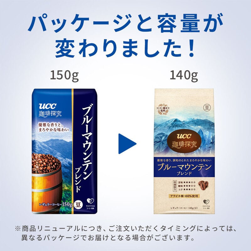 UCC 珈琲探究 炒り豆 ブルーマウンテンブレンド 140g（豆）