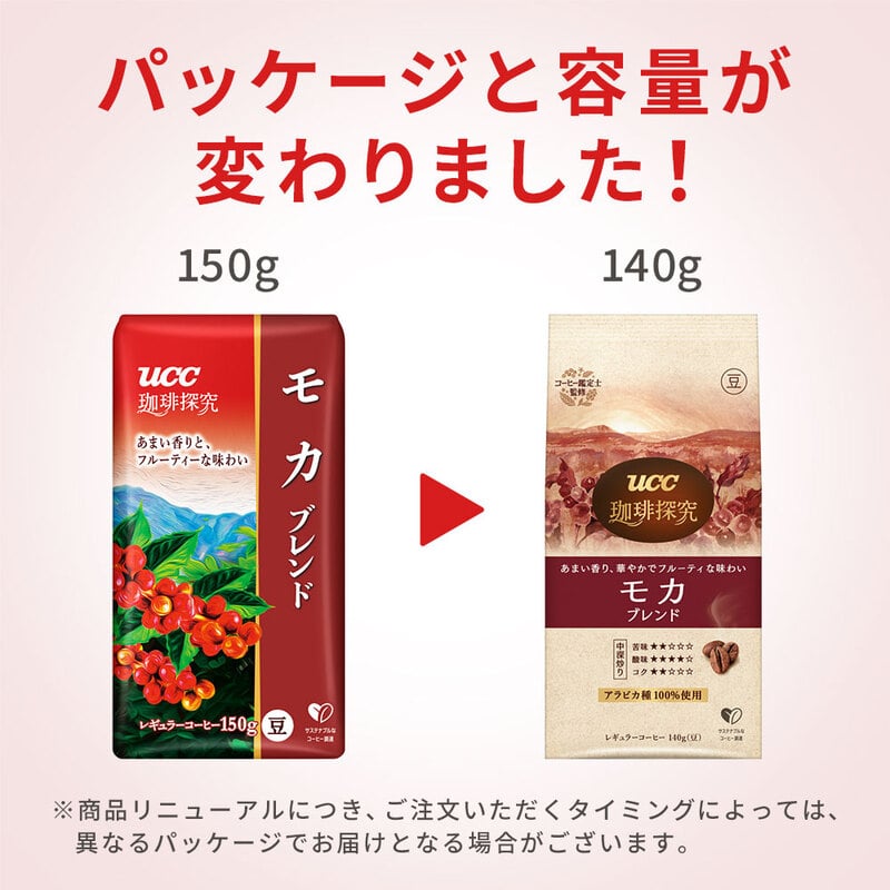 UCC 珈琲探究 炒り豆 モカブレンド 140g （豆）