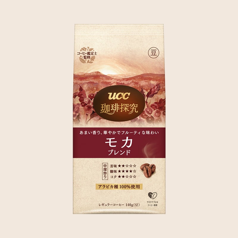 UCC 珈琲探究 炒り豆 モカブレンド 140g （豆）