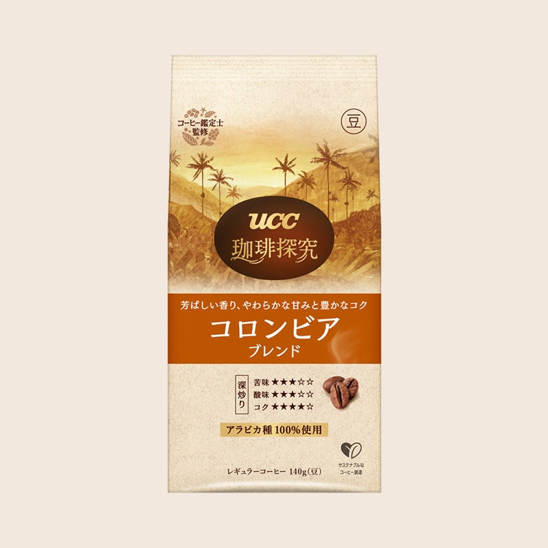 UCC 珈琲探究 炒り豆 コロンビアブレンド 140g （豆）