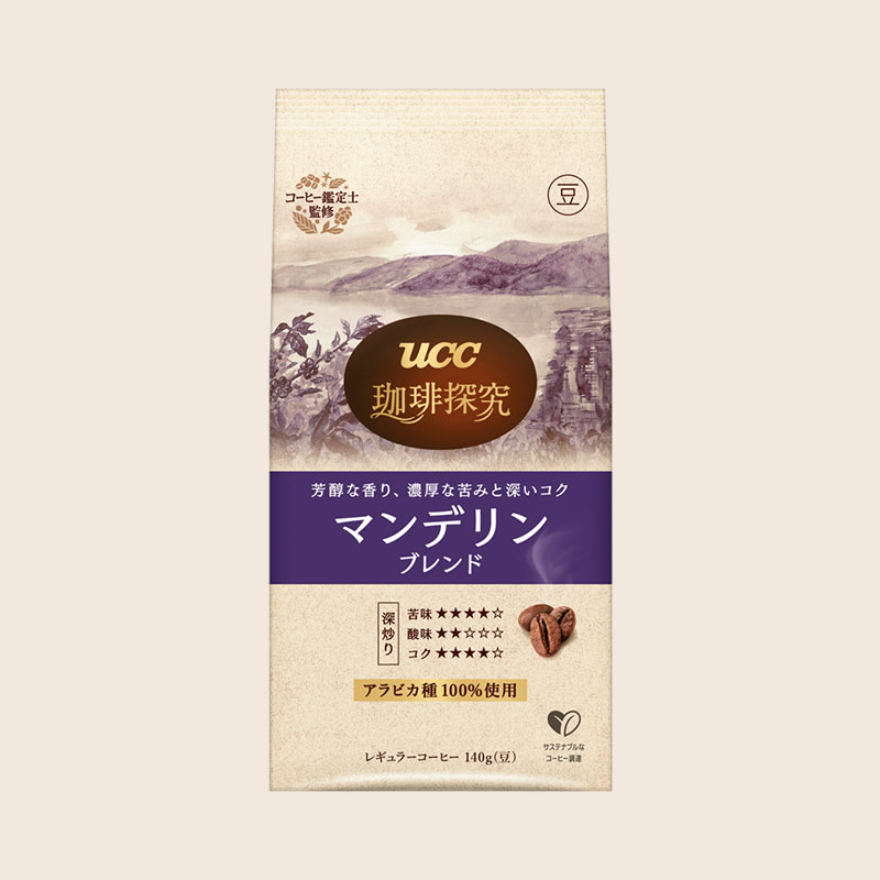 UCC 珈琲探究 炒り豆 マンデリンブレンド 140g（豆）