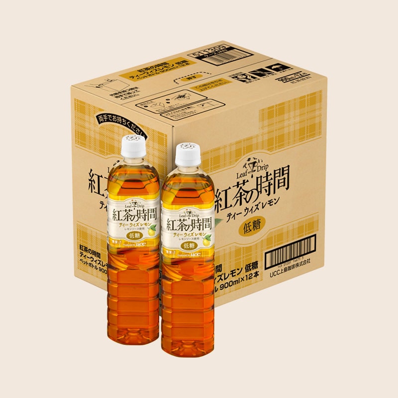 【アウトレット】＜ケース＞紅茶の時間 ティーウィズレモン 低糖 PET900ml×12本