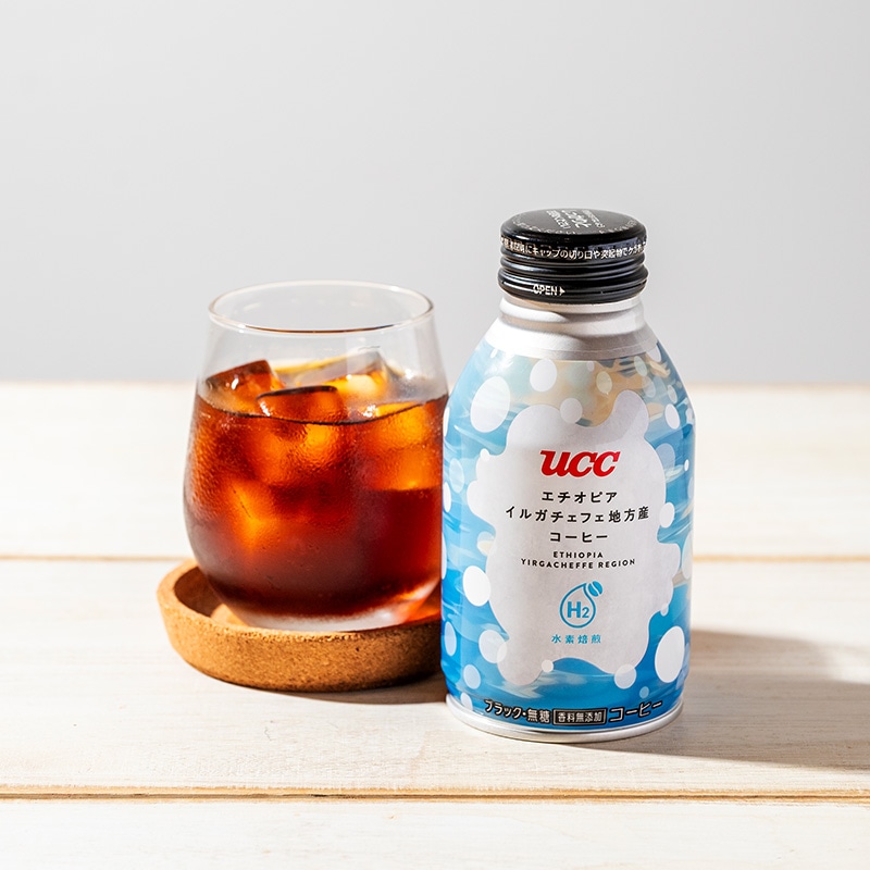 【化粧箱入り】UCC 水素焙煎コーヒー エチオピア G1 イルガチェフェ地方産 リキャップ缶 275g×4本