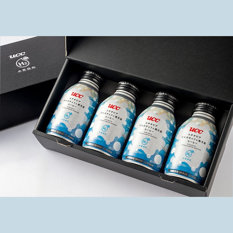 ＜プレゼント＞UCC 水素焙煎コーヒー エチオピア G1 イルガチェフェ地方産 リキャップ缶 275g×4本
