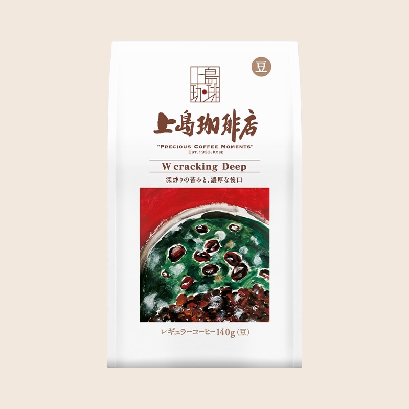 上島珈琲店 炒り豆 W cracking Deep 140g（豆）