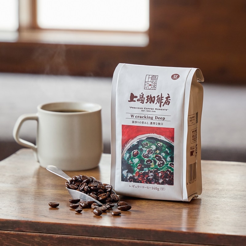 【アウトレット】30%OFF！上島珈琲店 炒り豆 W cracking Deep 140g（豆）