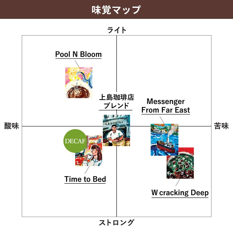 【アウトレット】上島珈琲店 炒り豆 Time to Bed 140g （豆）カフェインレス